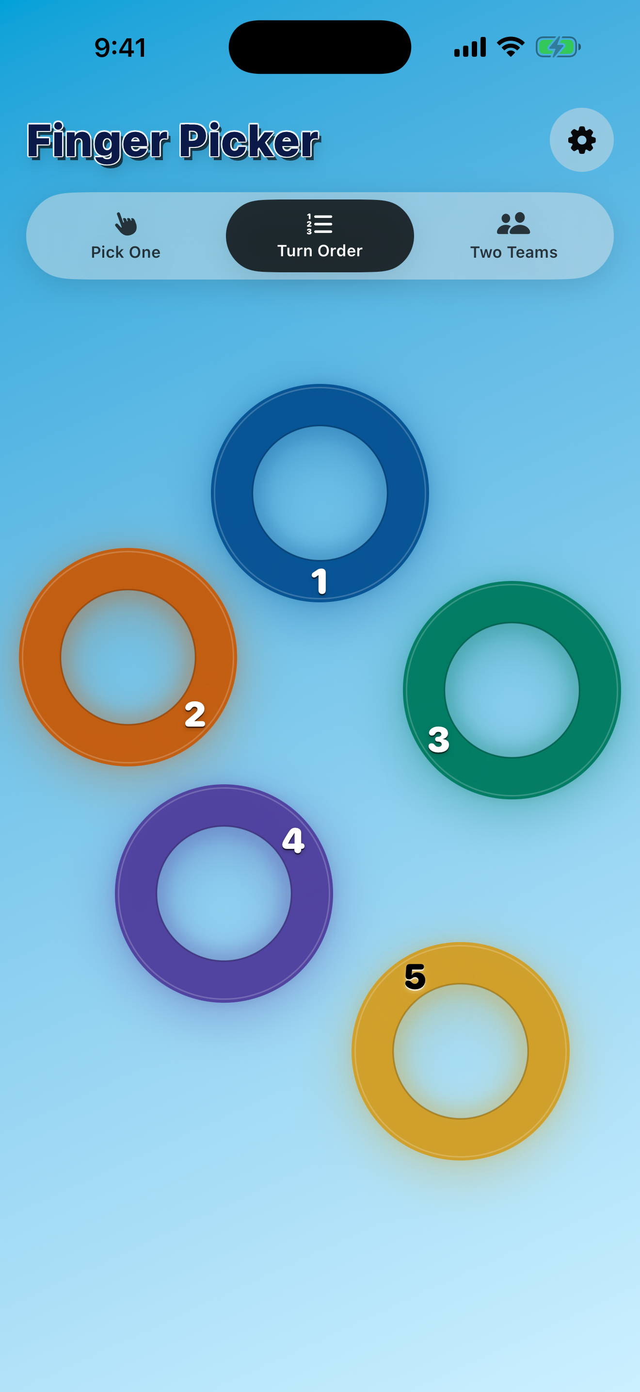 Finger Picker Turn Order mode