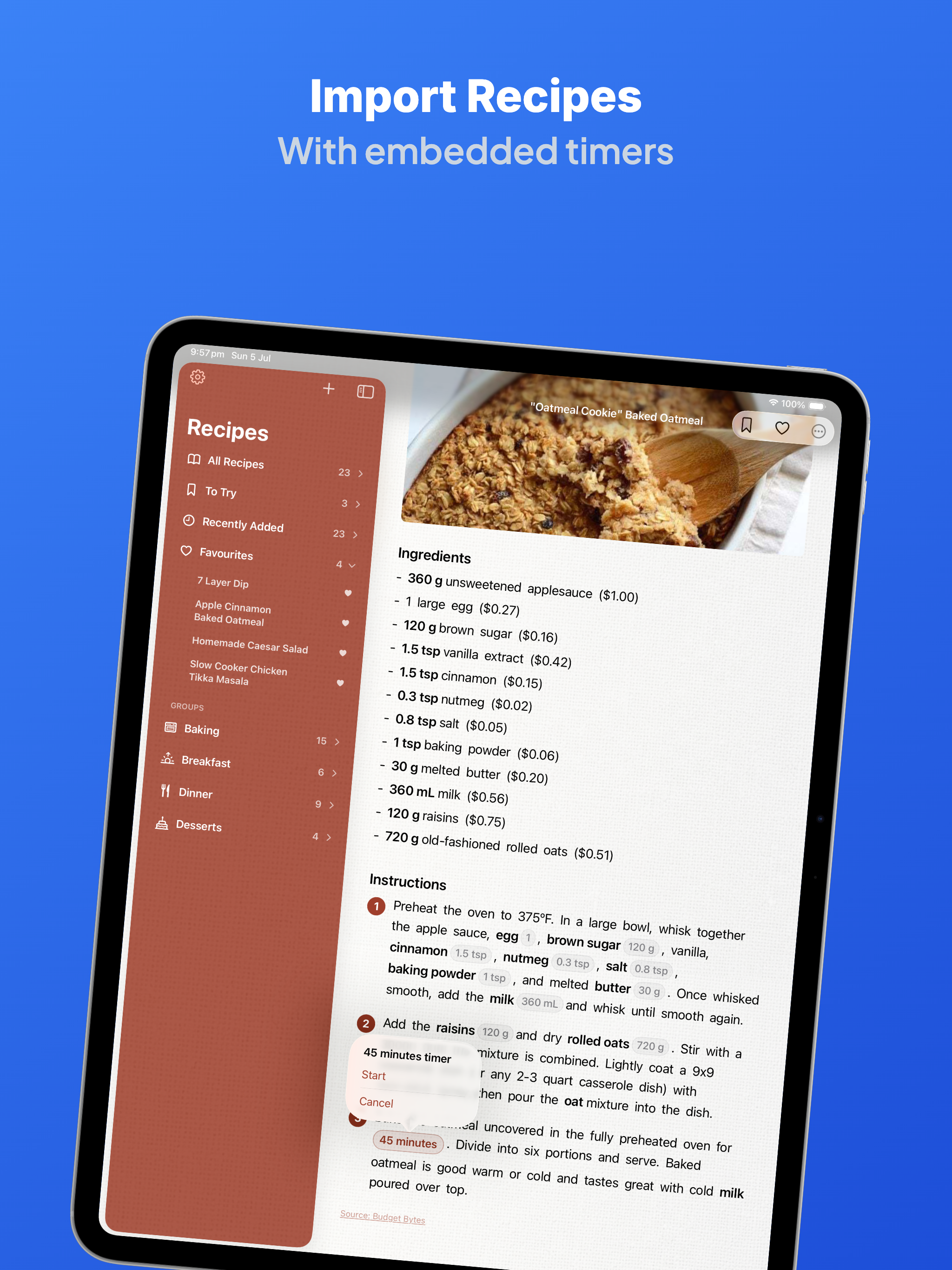 Import recipes in Recipe Time