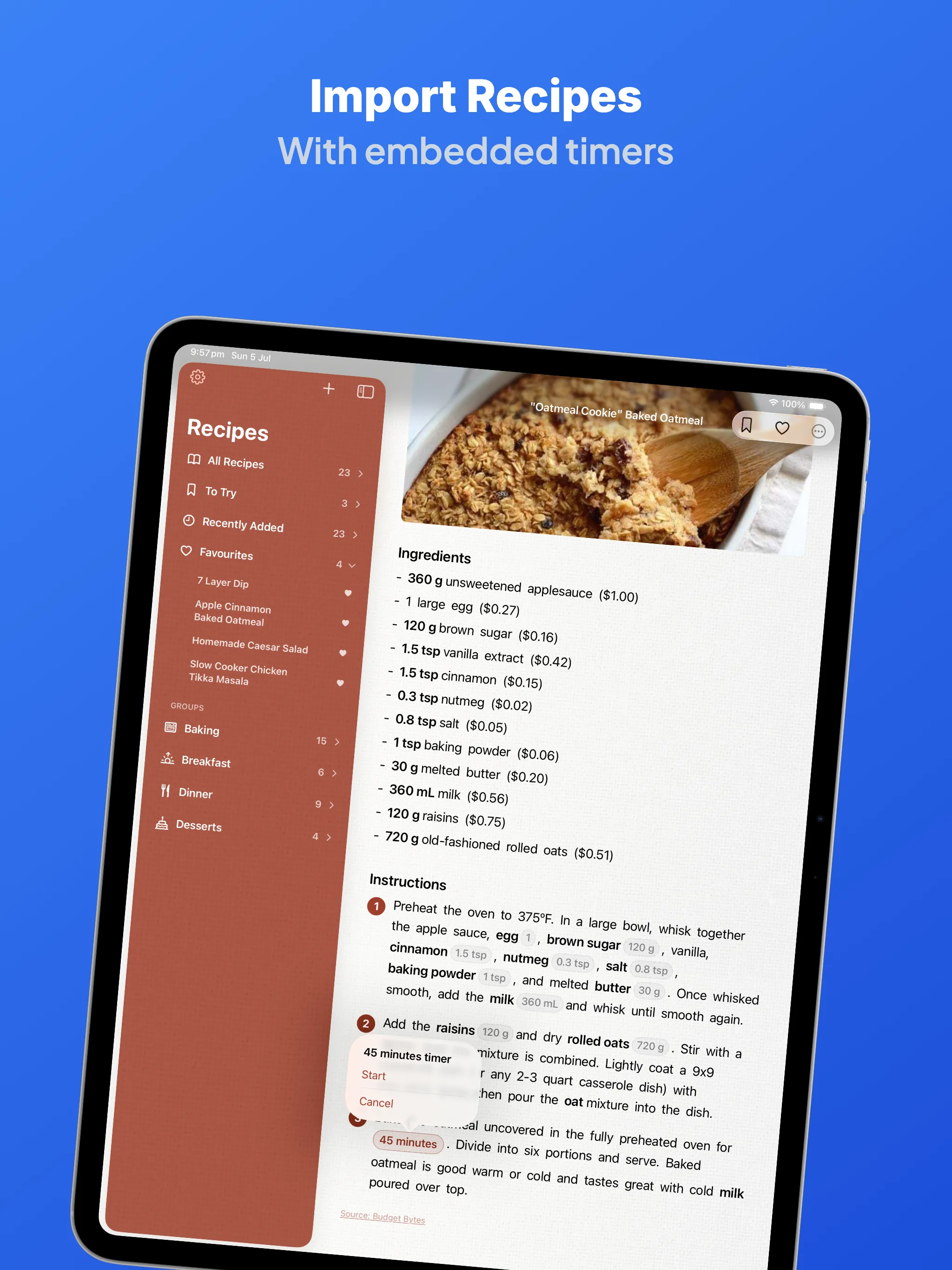 Import recipes in Recipe Time